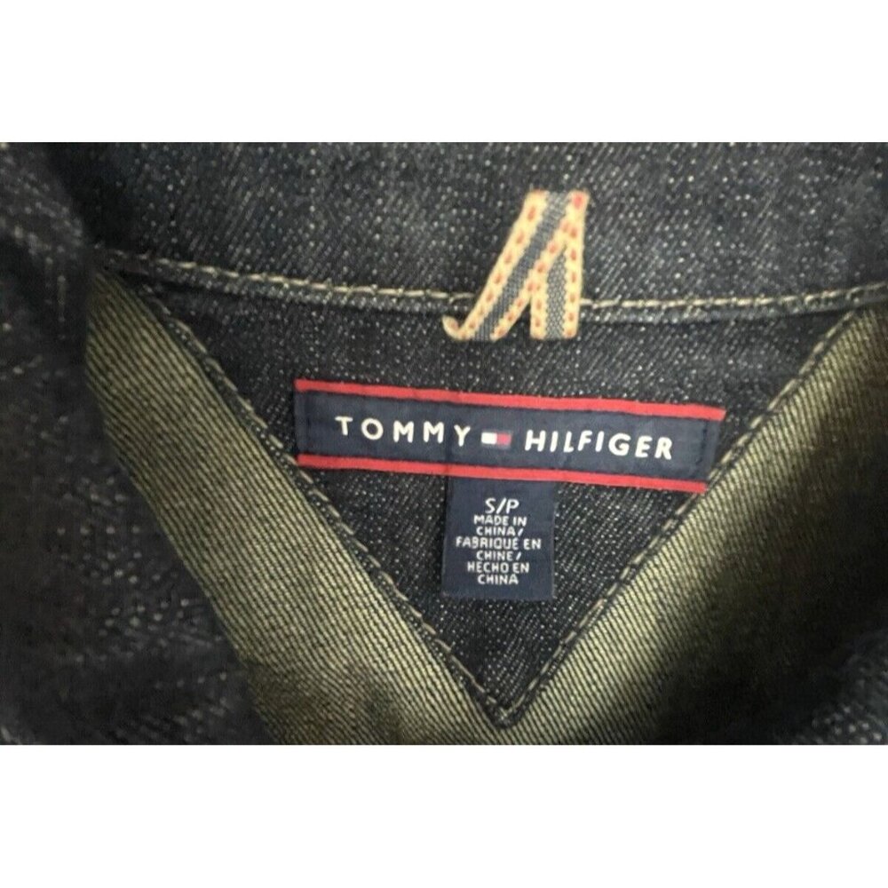 TOMMY HILFIGER Women’s Dark Denim Jean Jacket Size Small - Picture 3 of 14
